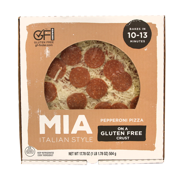 slide 1 of 1, Hy-Vee Mia Italian Take & Bake Gluten Free Pepperoni Pizza, 17.78 oz