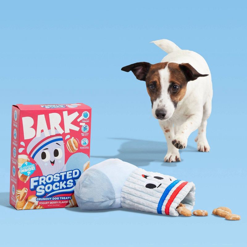 slide 4 of 7, BARK Snack Pack Jim Sock Dog Plush Toy, 1 ct