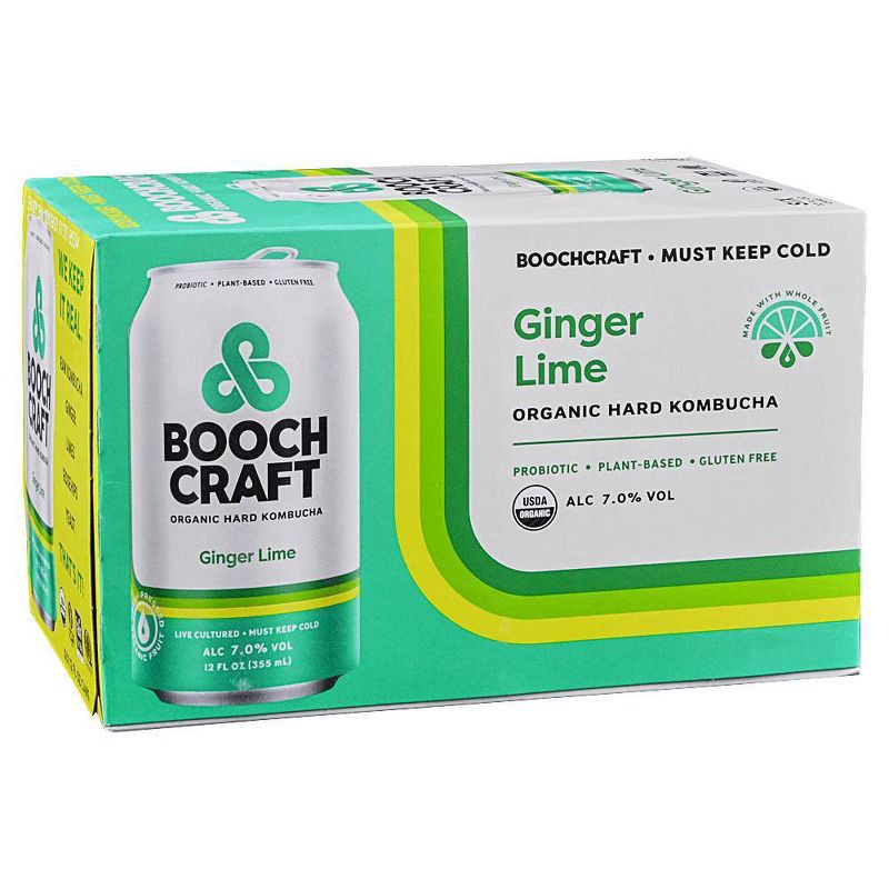 slide 1 of 1, Boochcraft Kombucha Ginger Lime, 6 ct; 12 oz