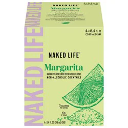 Naked Life Non-Alcoholic Margarita Cocktail 4 pack, 8.4 fl oz cans