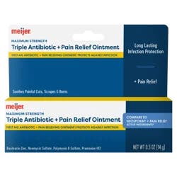Meijer Maximum Strength Triple Antibiotic + Pain Relief Ointment