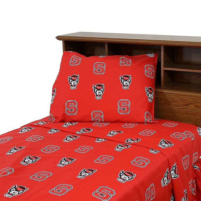 slide 1 of 1, NCAA North Carolina State University King Sheet Set, 1 ct