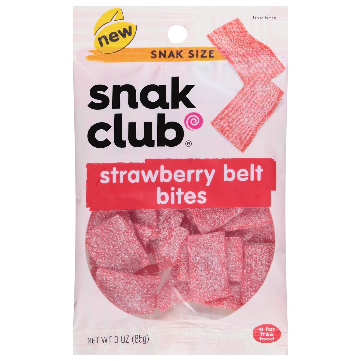 slide 1 of 13, CANDY DSD Strawberry Belts Snack Size, 1 ct