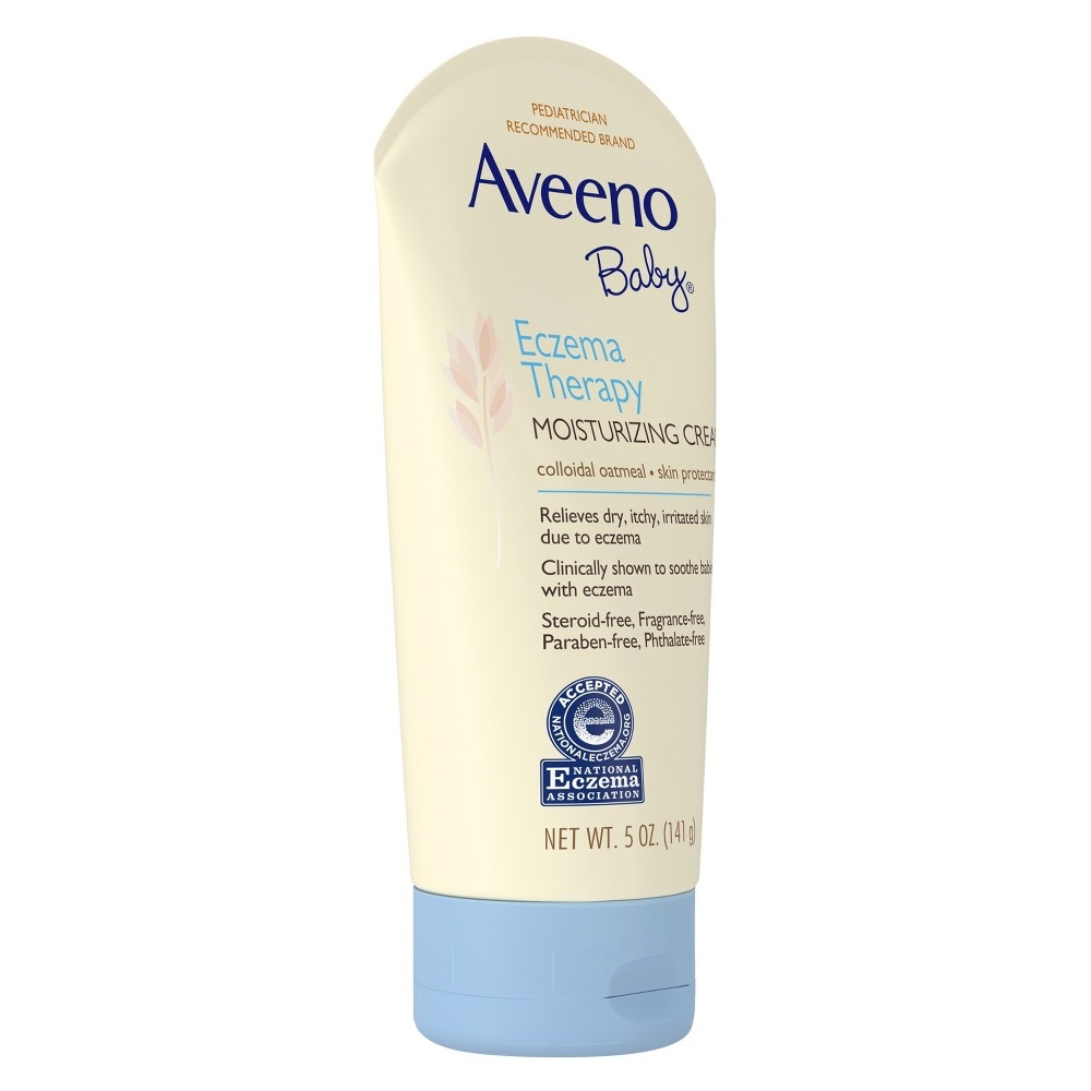 Aveeno Baby Eczema Therapy Moisturizing Cream, Natural Colloidal Oatmeal &  Vitamin B5, Baby Eczema Cream for Dry, Itchy, Irritated Skin Due to Eczema,  Paraben- & Steroid-Free 5 oz