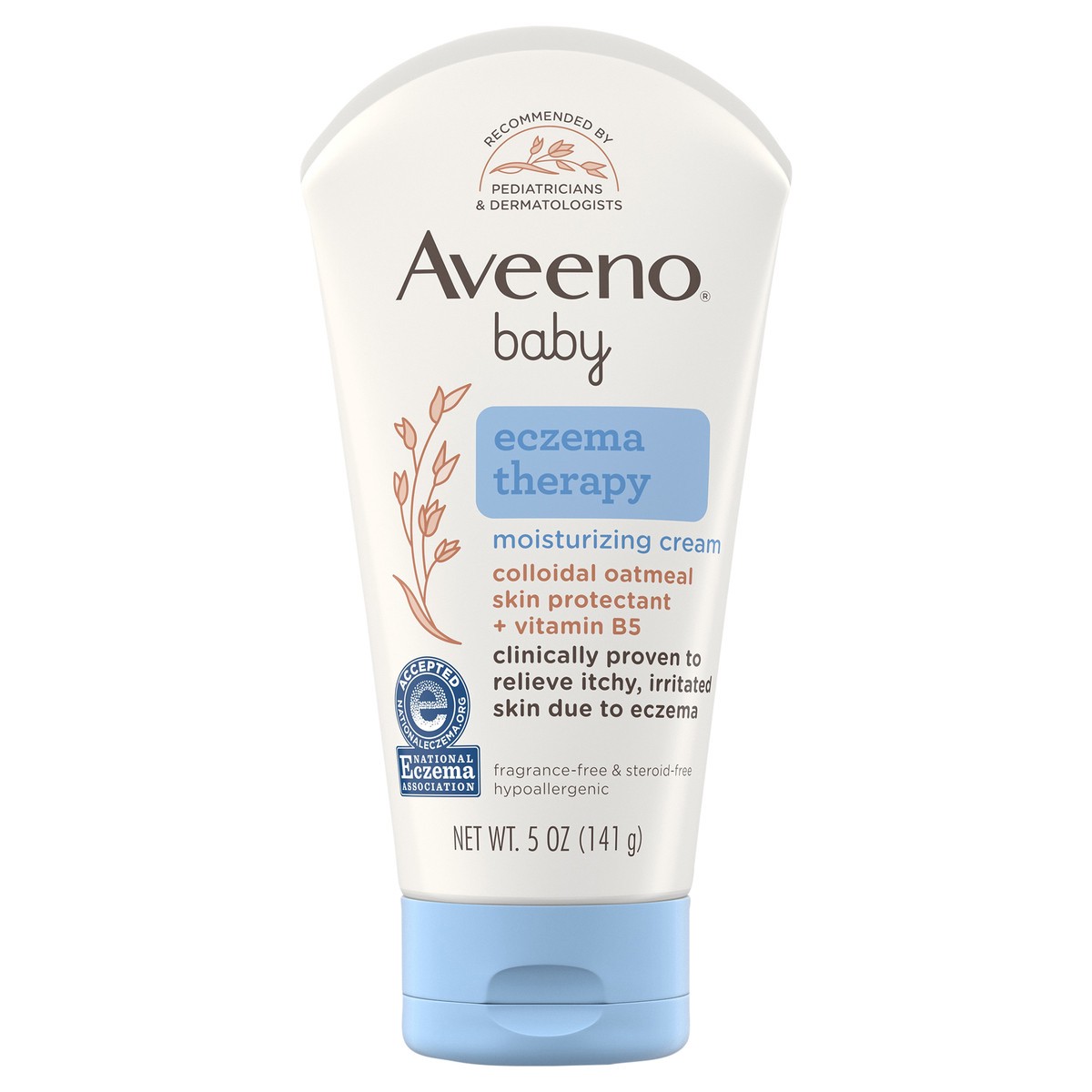 slide 1 of 10, Aveeno Eczema Therapy Moisturizing Cream, Natural Colloidal Oatmeal & Vitamin B5, Baby Eczema Cream for Dry, Itchy, Irritated Skin Due to Eczema, Paraben- & Steroid-Free, 5 fl. oz, 5 oz