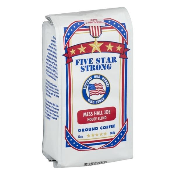 slide 1 of 1, Five Star Strong Mess Hall Joe House Blend Ground Coffee, 12 oz