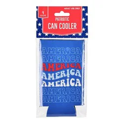 Meijer Corporate Seasonal Mcs Patriotic Thin Can Coller, 2 Ast
