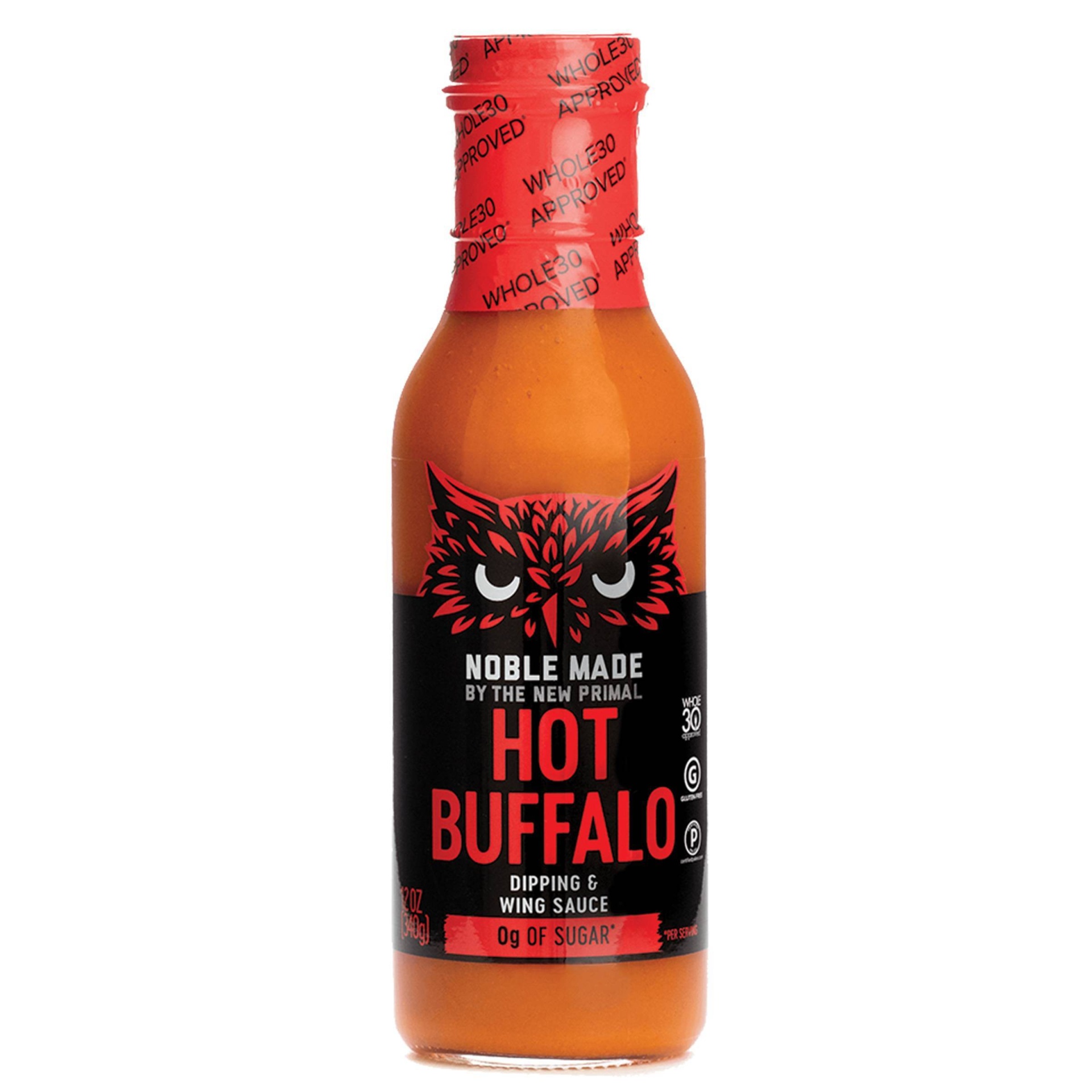 slide 1 of 4, New Primal Noble Made Hot Dipping & Buffalo Sauce, 12 fl oz