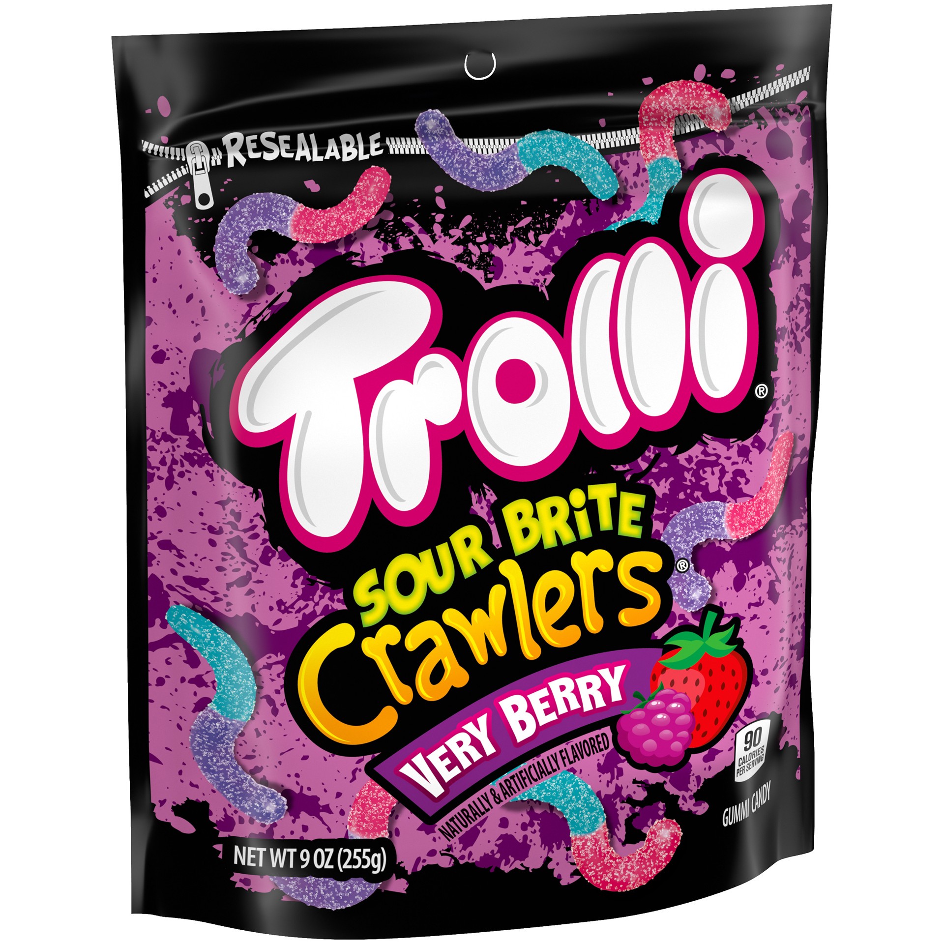 slide 3 of 5, Trolli Sour Brite Crawlers Very Berry Gummi Candy 9 oz, 9 oz