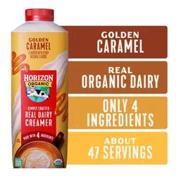 Horizon Organic Real Dairy Golden Caramel Coffee Creamer Carton