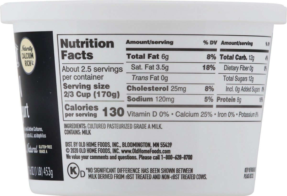 slide 14 of 14, Old Home Plain Yogurt - 16 oz, 16 oz