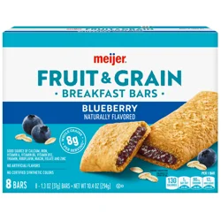 Meijer Fruit And Grain Blueberry Breakfast Bars, 8 Ct