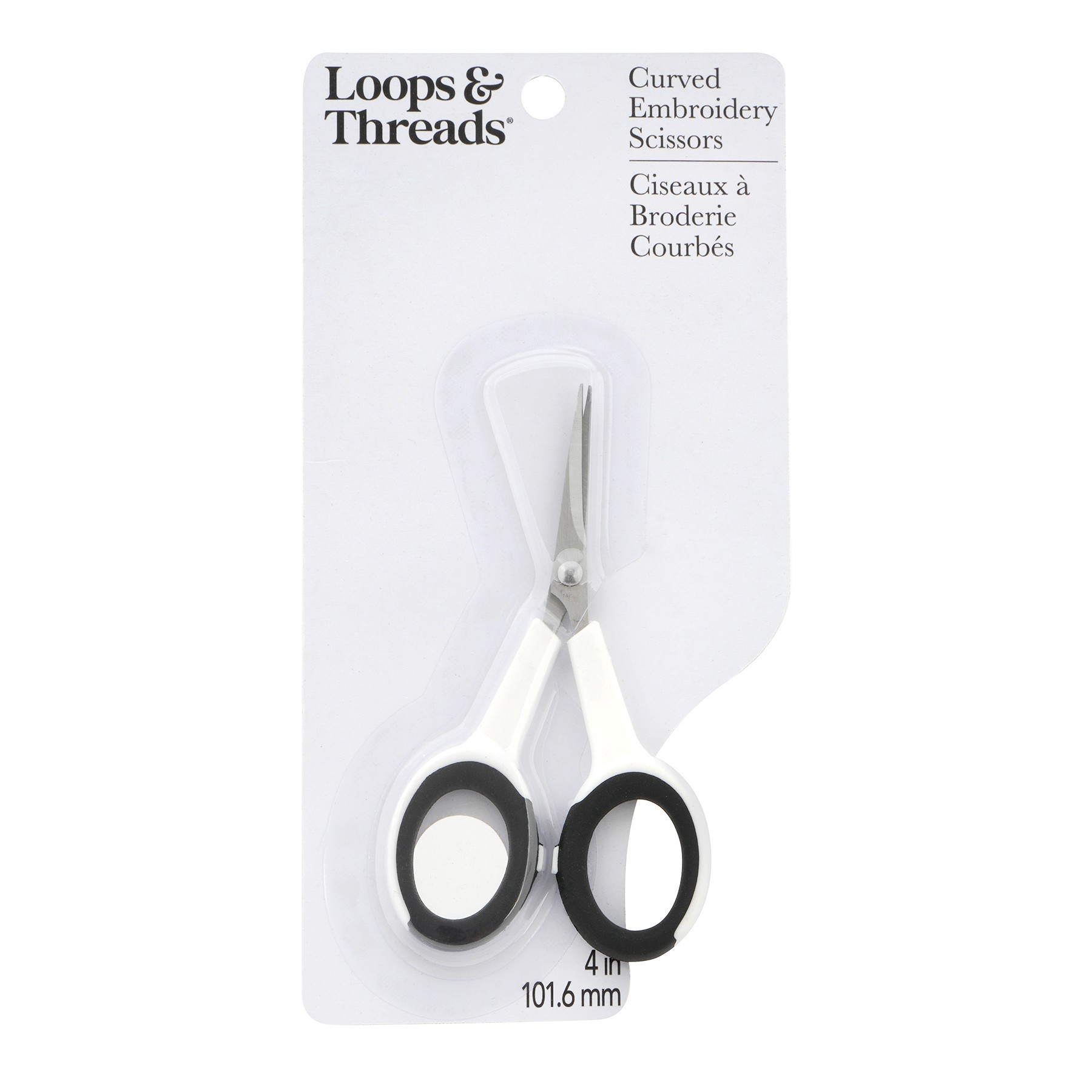 slide 2 of 2, Curved Embroidery Scissors By Loops & Threads, 4 in