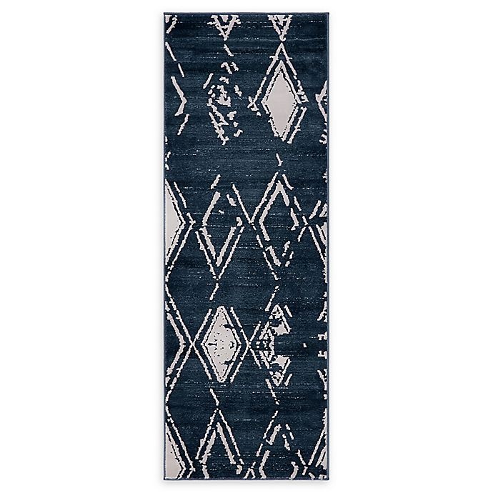 slide 1 of 6, Jill Zarin Uptown Runner - Navy/Blue, 2 ft 2 x 6 ft