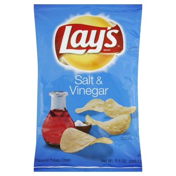 slide 1 of 2, Lay's Salt & Vinegar Potato Chips, 9.5 oz