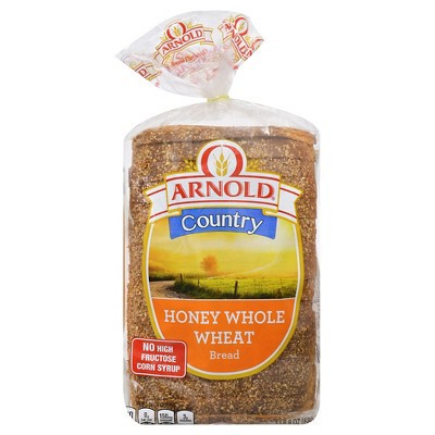 slide 1 of 5, Arnold Country Honey Whole Wheat Bread, 24 oz