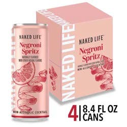 Naked Life Negroni Spritz Non-Alcoholic Cocktail - 4 x 8.4 fl oz Cans