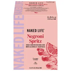 Naked Life Negroni Spritz Non-Alcoholic Cocktail - 4 x 8.4 fl oz Cans