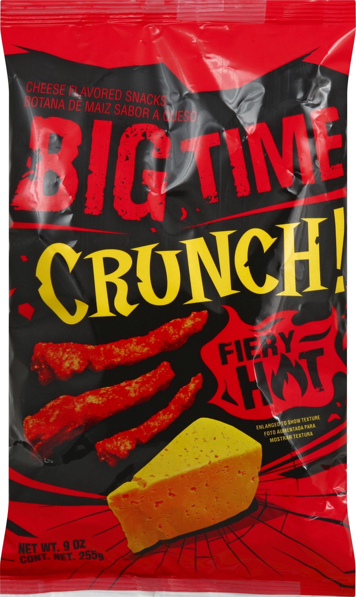 slide 1 of 7, Big Time Crunch Cheese Flavored Snacks 9 oz, 9 oz