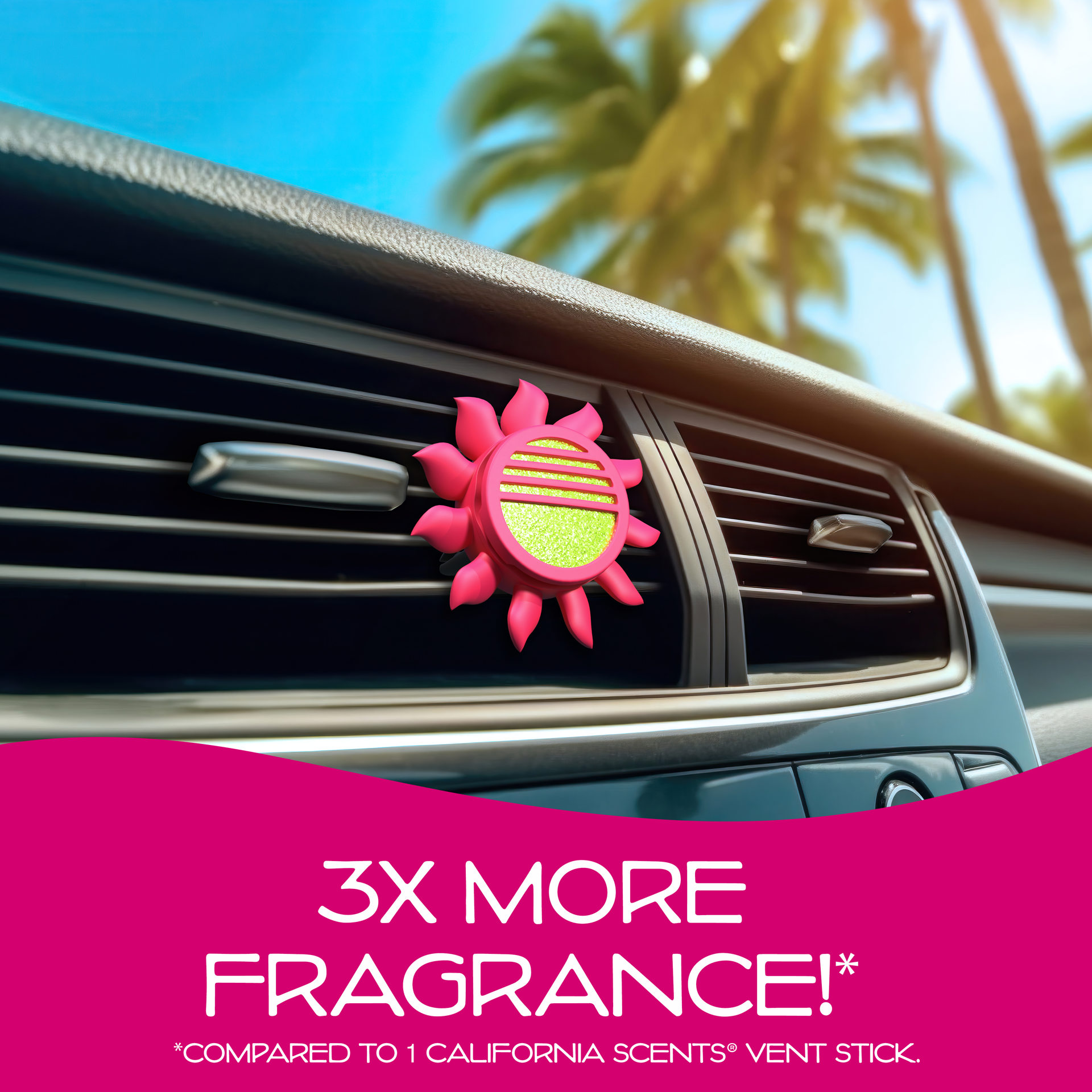 slide 6 of 6, California Scents Novelty Sun Spinner Car Air Freshener Vent Clip, Coronado Cherry Scent, 1 ct
