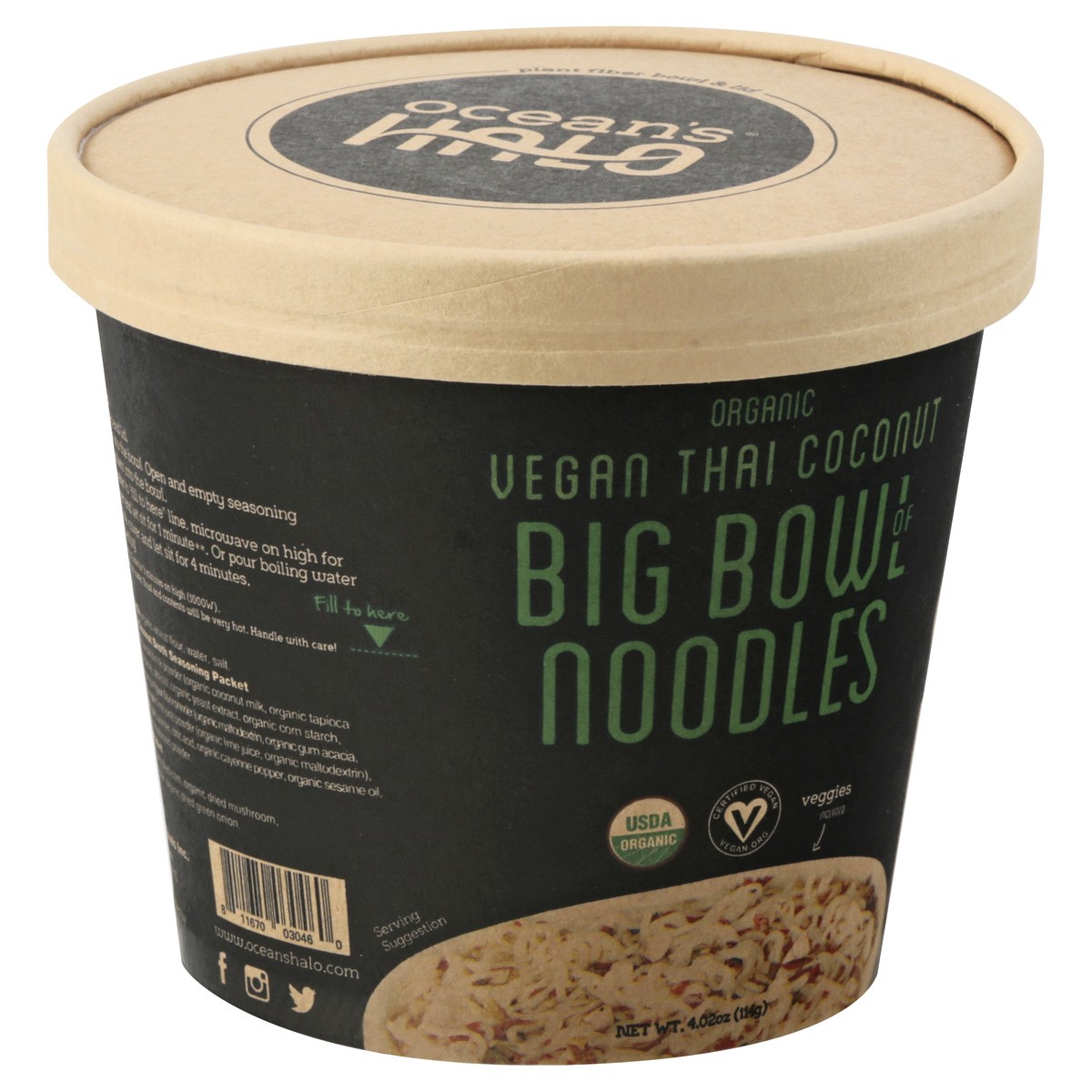 slide 10 of 12, Ocean's Halo Organic Vegan Thai Coconut Big Bowl of Noodles 4.02 oz, 4.02 oz
