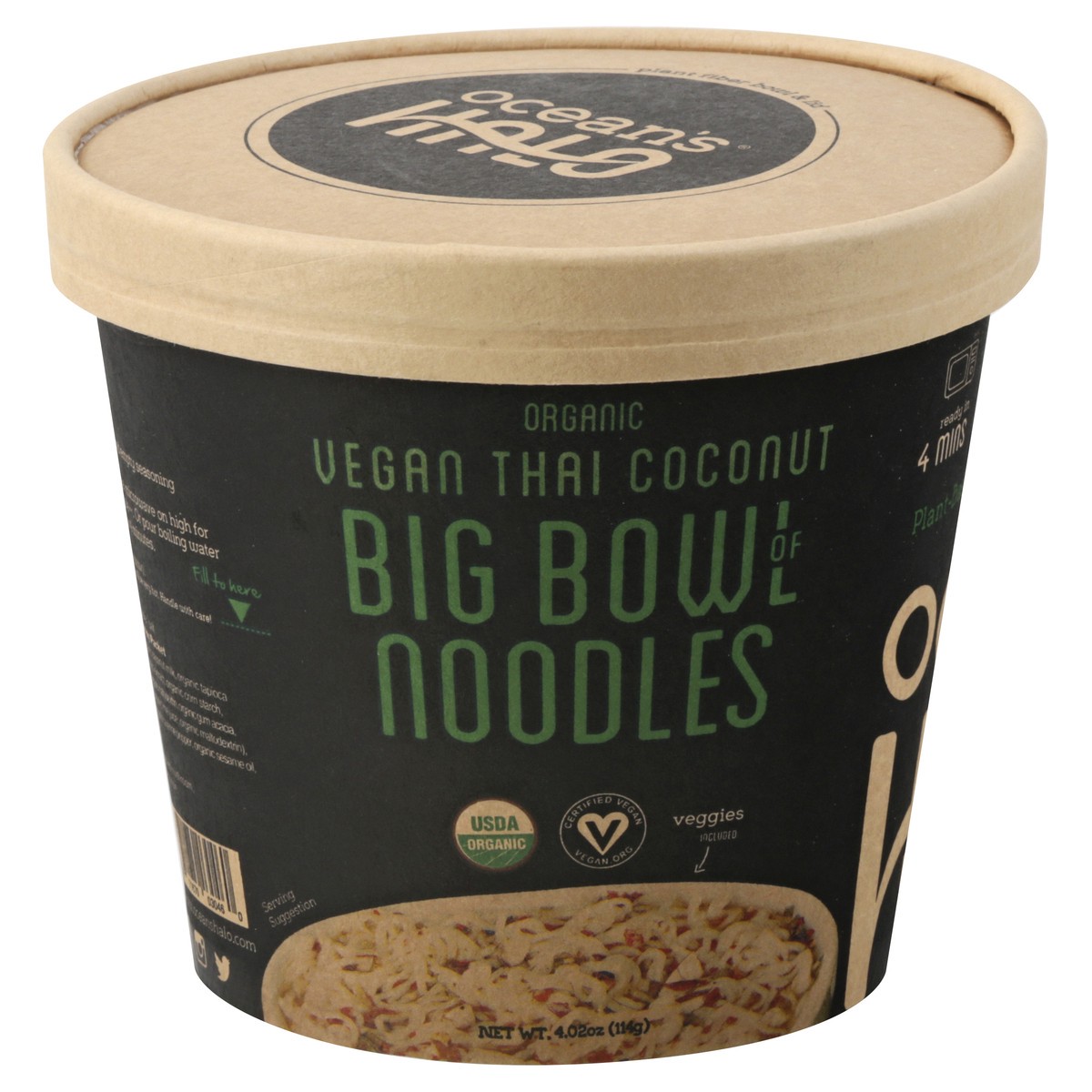 slide 5 of 12, Ocean's Halo Organic Vegan Thai Coconut Big Bowl of Noodles 4.02 oz, 4.02 oz