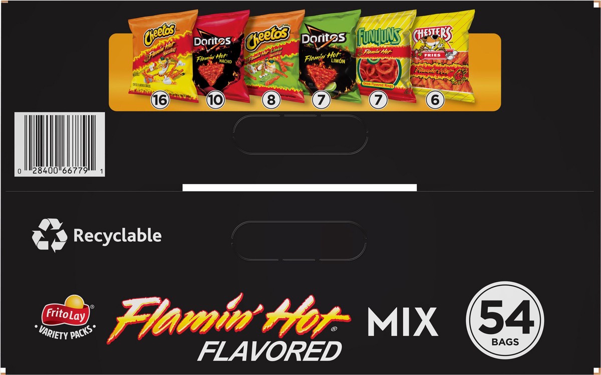 Frito-Lay Flamin' Hot Mix, Variety Pack, 54 ct