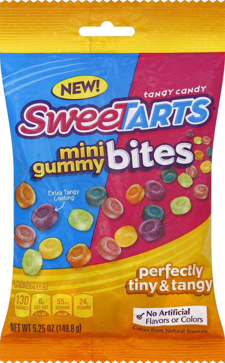 slide 3 of 3, SweeTARTS WONKA Mini Gummy Bites Med Peg Bag, 5.25 oz