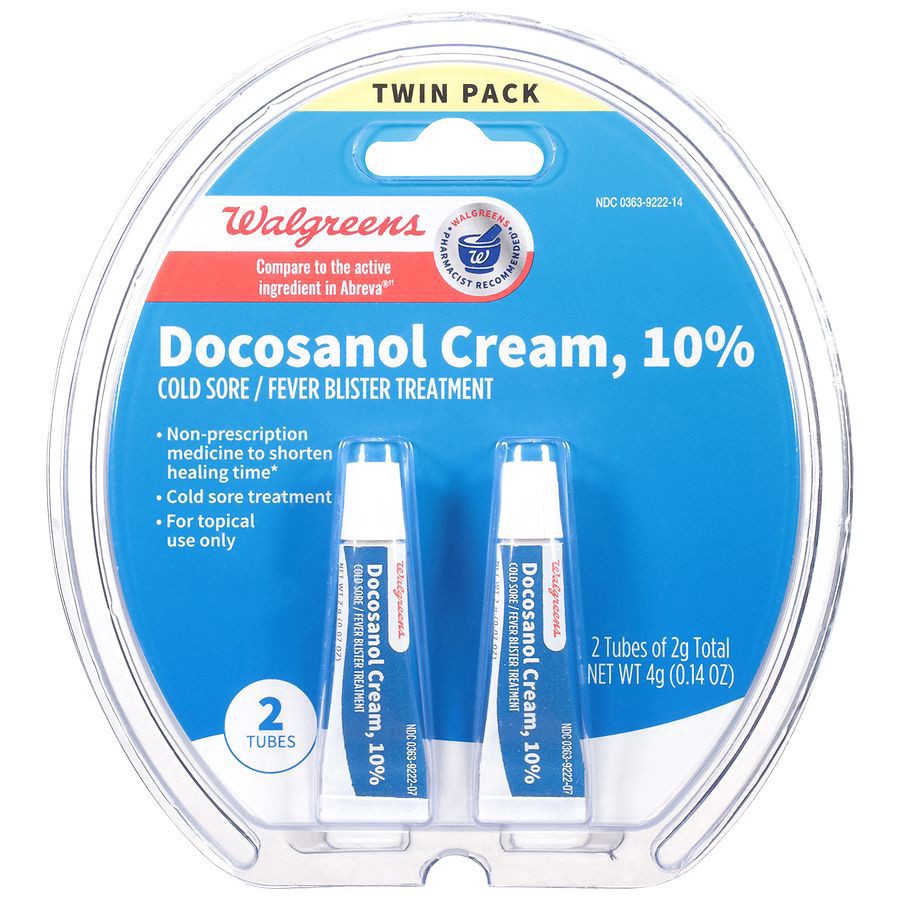 slide 1 of 5, Walgreens Docosanol Twin Pack, 2 ct 0.07 oz