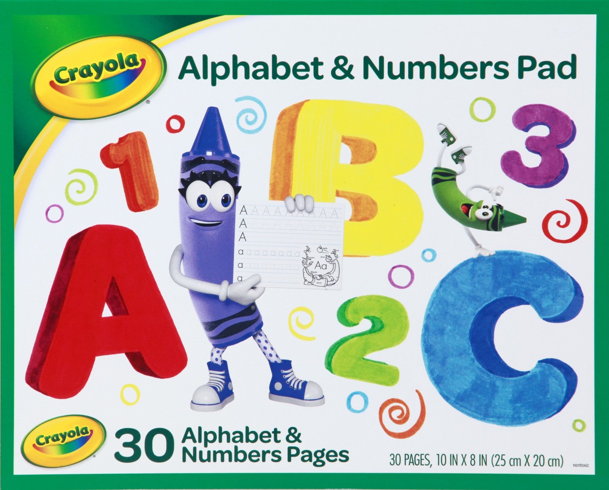 slide 1 of 9, Crayola Alphabet & Numbers Pad 30 ea, 30 ct