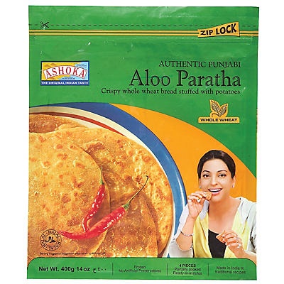 slide 1 of 1, Ashoka Aloo Paratha, 14 oz