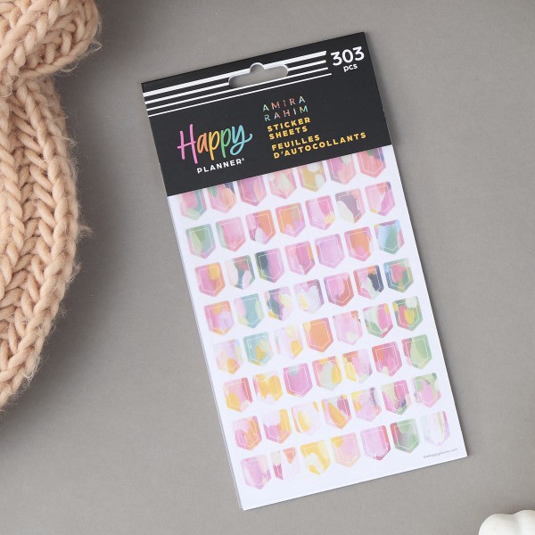 slide 2 of 5, Happy Planner Bright & Brushy Sticker Sheets, Pack Of 10 Sheets, 10 ct