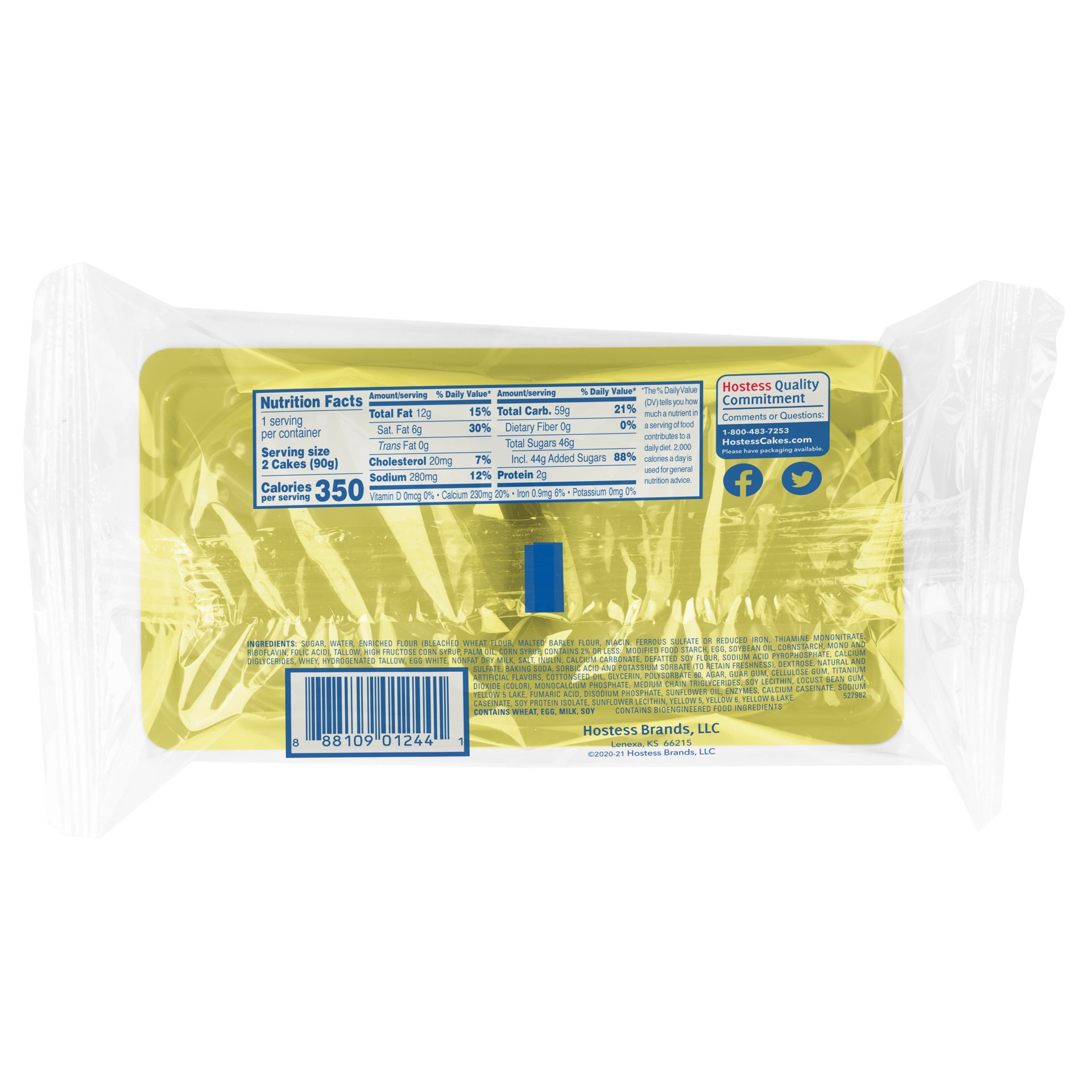 slide 2 of 5, Hostess Single Serve Lemon Cupcake, 3.17 oz