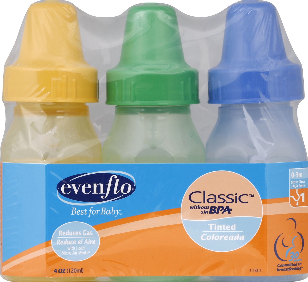 slide 1 of 7, Evenflo Bottles 3 ea, 3 ct