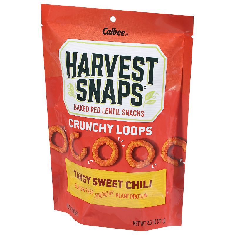 slide 4 of 6, Harvest Snaps Crunchions Tangy Sweet Chili Red Lentil Snack Crisps 2.5 oz, 2.5 oz