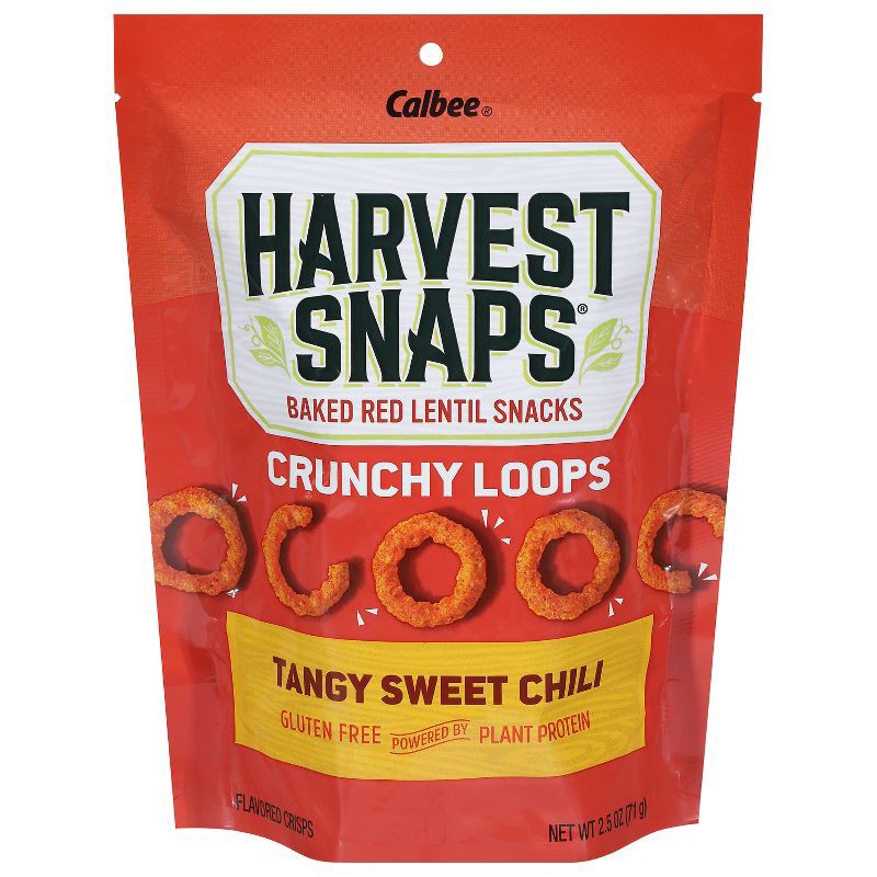 slide 6 of 6, Harvest Snaps Crunchions Tangy Sweet Chili Red Lentil Snack Crisps 2.5 oz, 2.5 oz