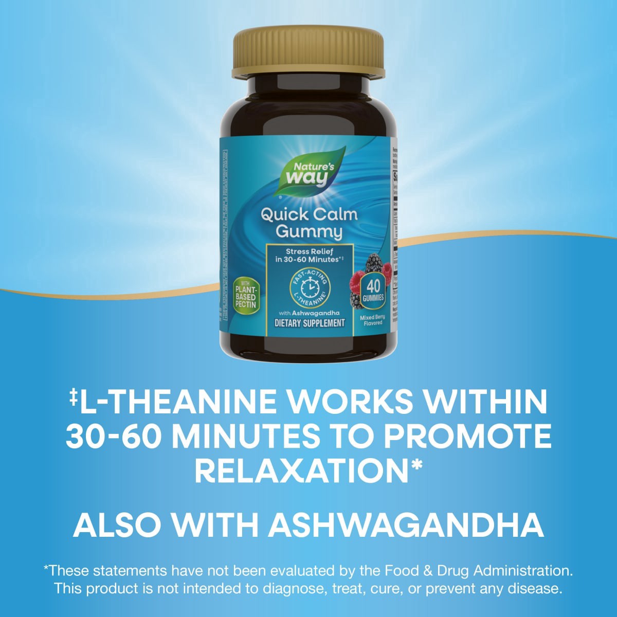 slide 12 of 29, Nature's Way Quick Calm Gummy, 40 ct