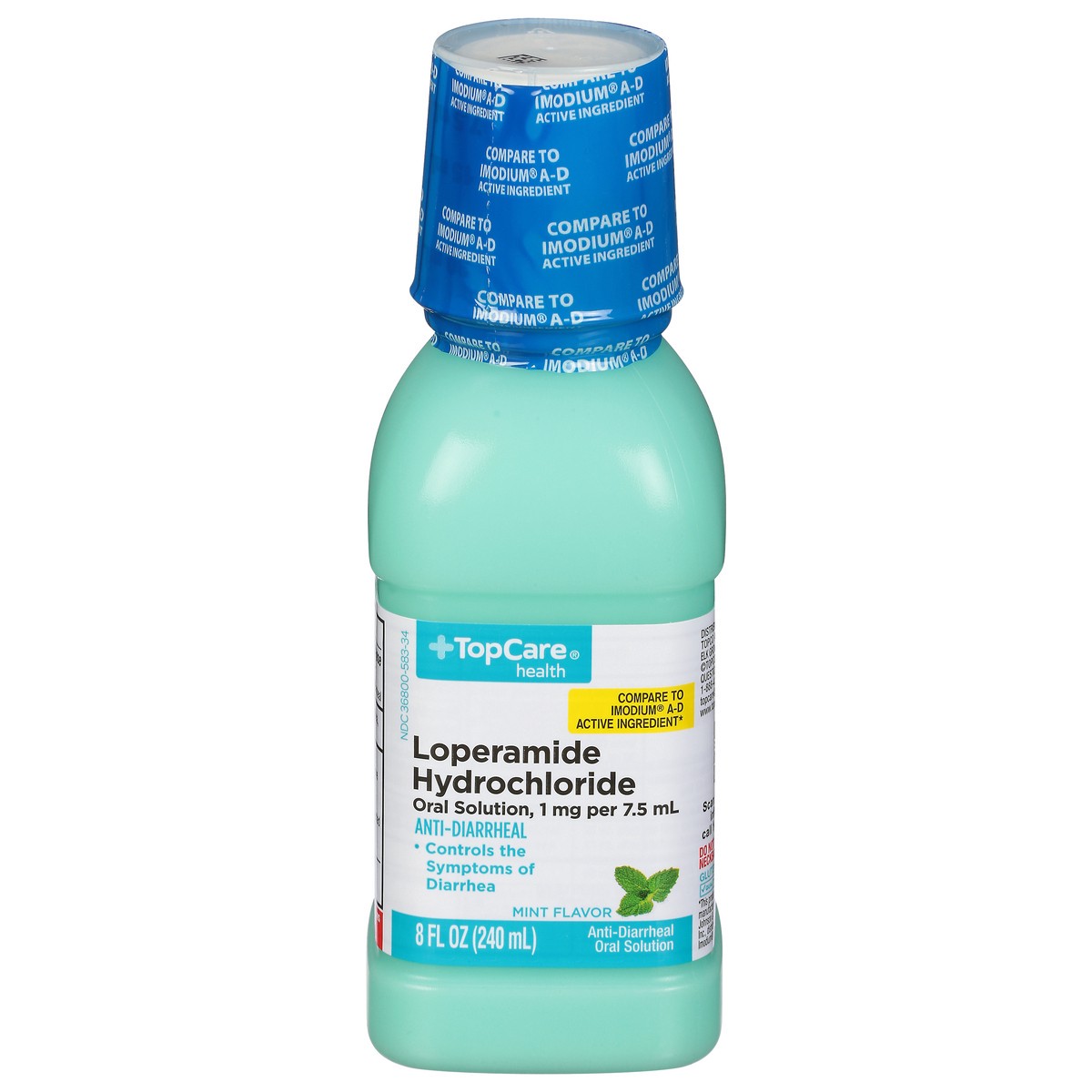 slide 10 of 10, TopCare Health 1 mg Mint Flavor Loperamide Hydrochloride 8 fl oz, 8 fl oz