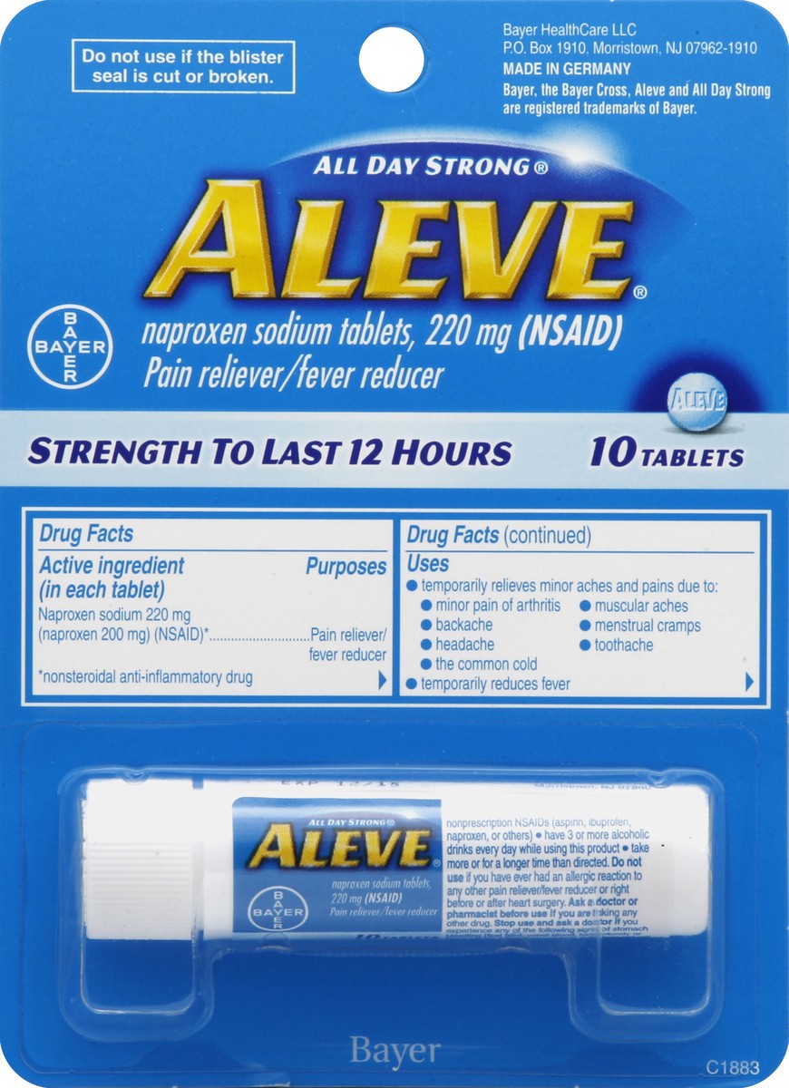 slide 3 of 3, Aleve Pain Reliever/Fever Reducer 10 ea, 10 ct