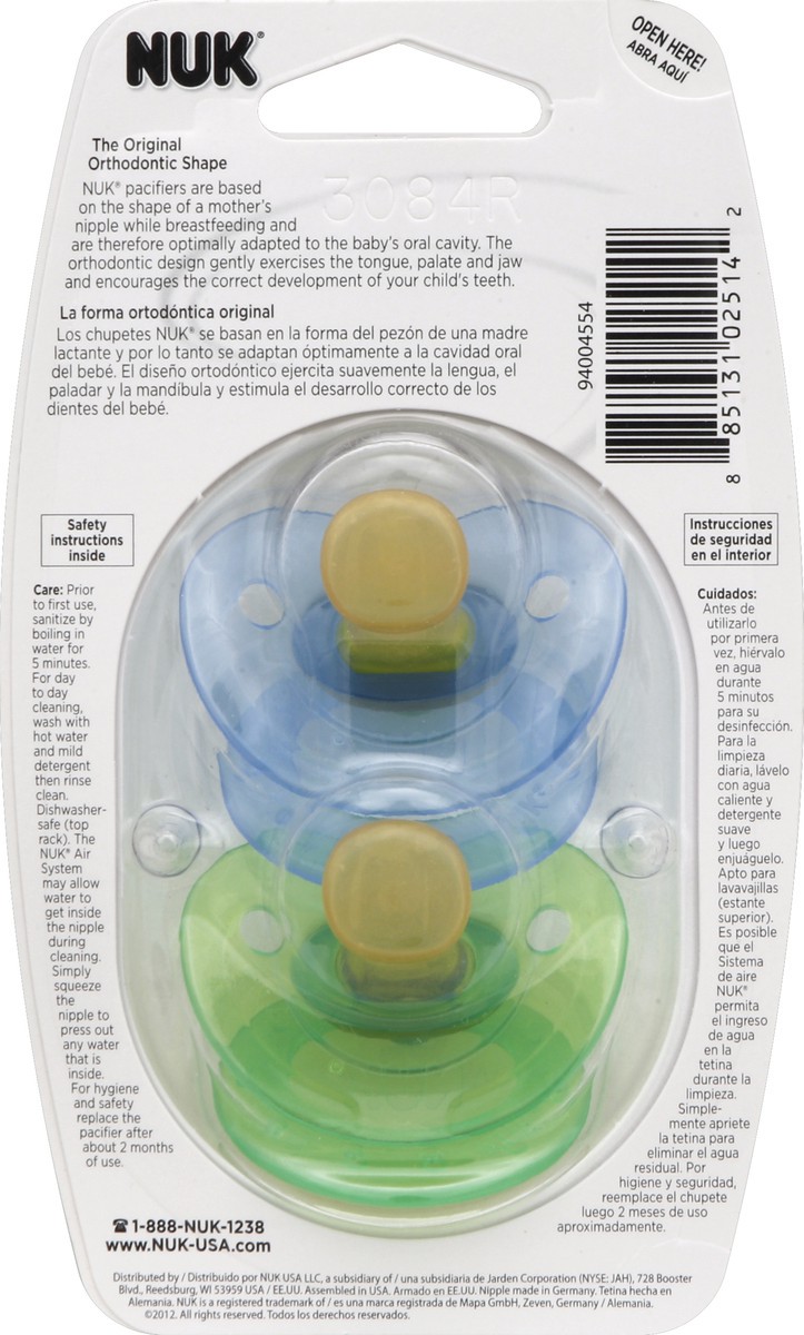 slide 3 of 7, NUK Pacifiers 2 ea, 2 ct