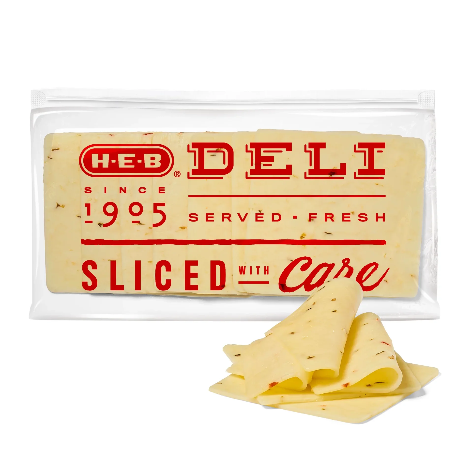 slide 1 of 1, H-E-B Deli Jalapeño Jack Cheese, Sandwich Sliced, per lb