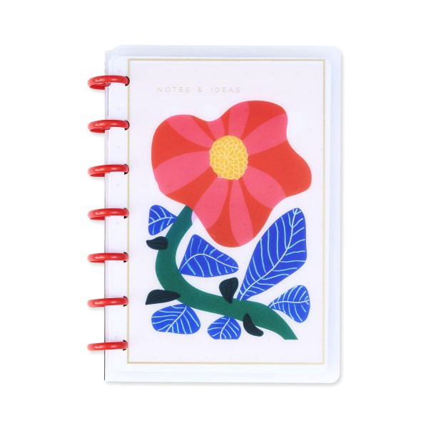 slide 7 of 7, Happy Planner Mini Disc Bound Notebook, 4-5/8"" X 7"", Dotted Rule, 60 Sheets, Pop Of Joy, 60 ct