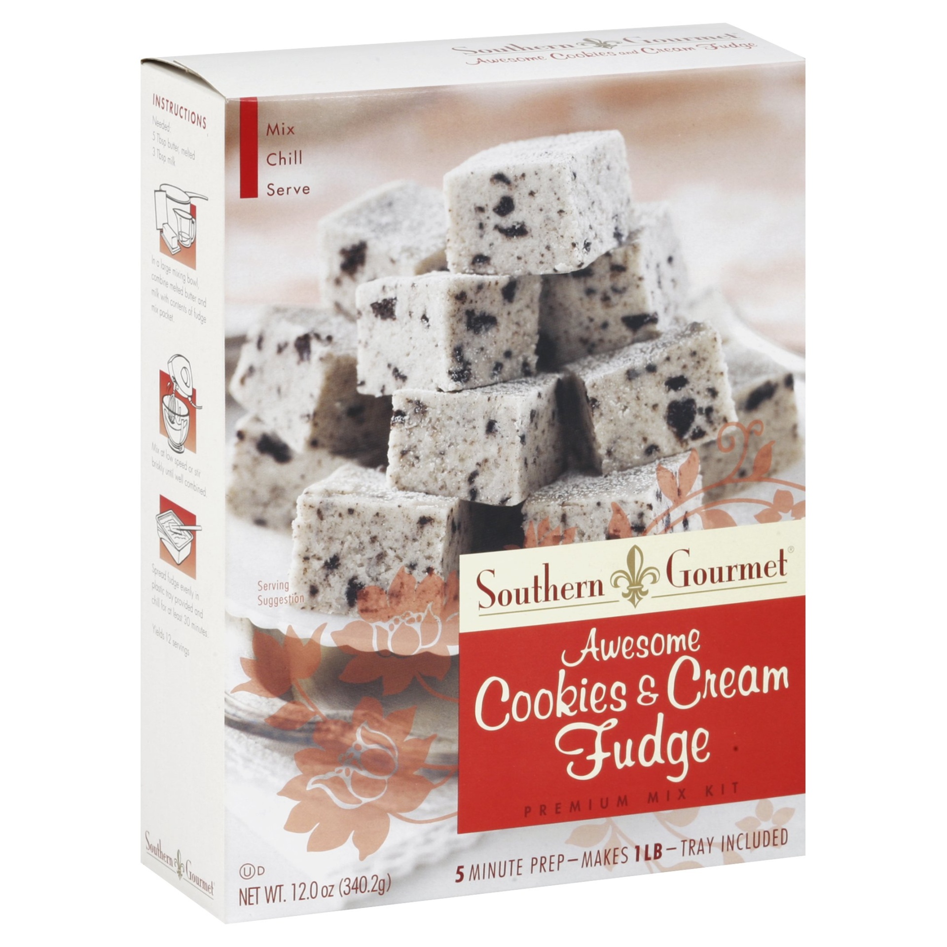 slide 1 of 8, Southern Gourmet Awesome Cookies & Cream Fudge Premium Mix Kit, 12 oz