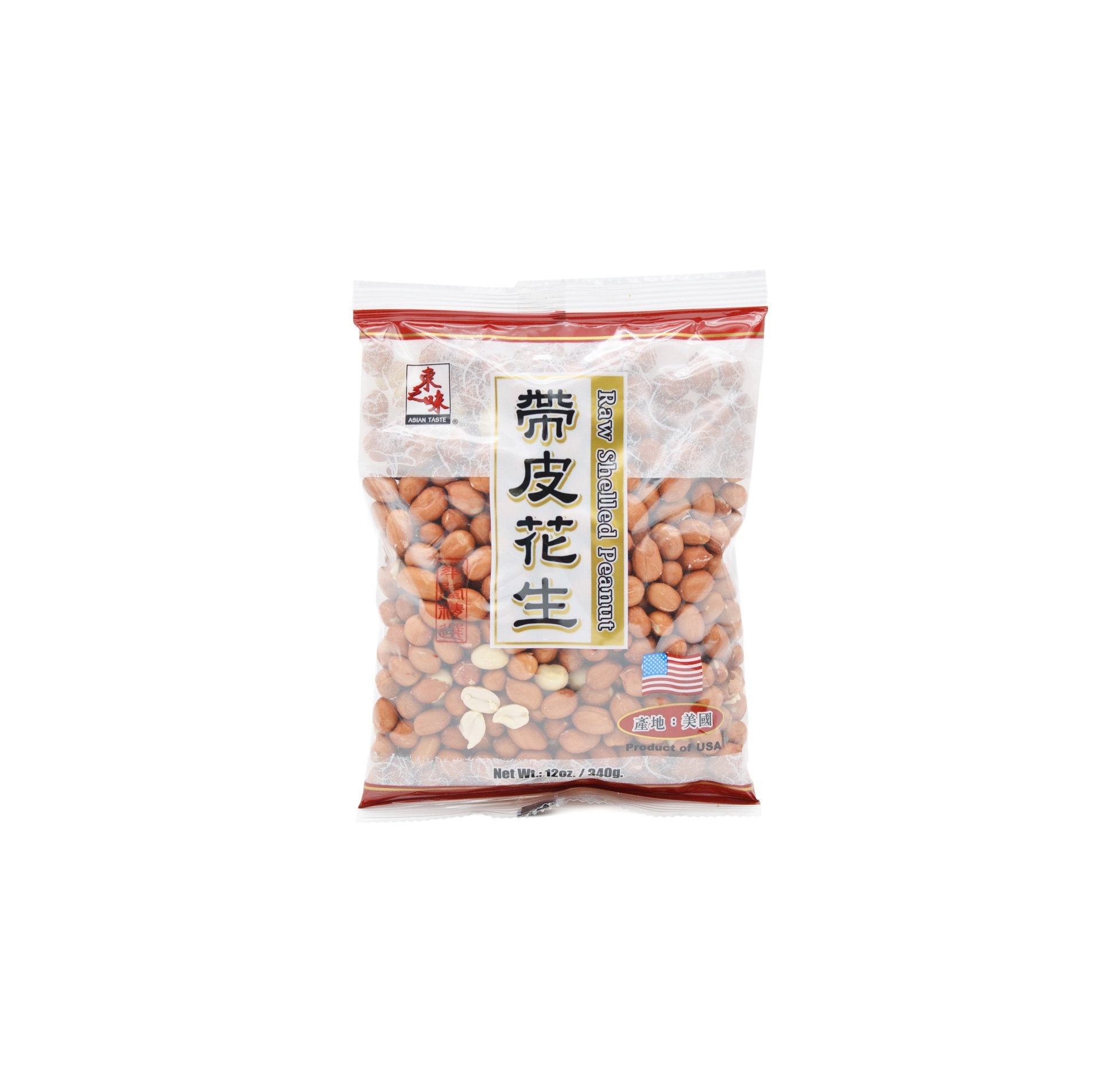 slide 1 of 1, Asian Taste Raw Shelled Peanut, 12 oz