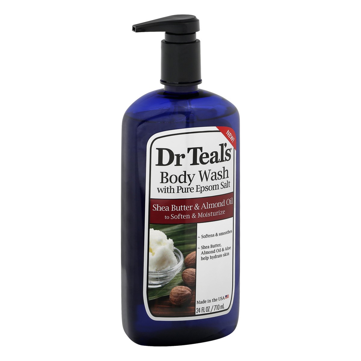 slide 6 of 9, Dr. Teal's Shea Butter & Almond Oil Body Wash, 24 oz