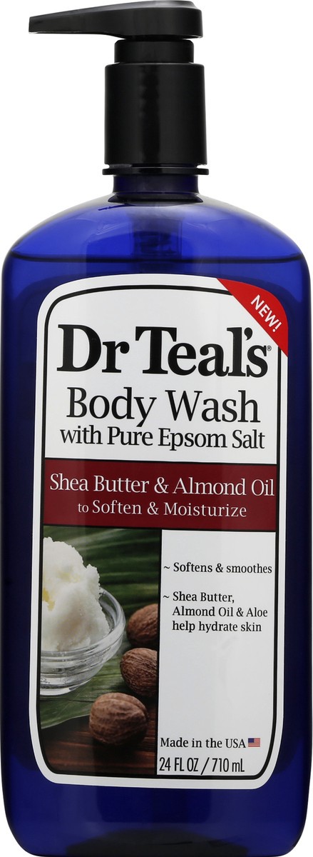 slide 1 of 9, Dr. Teal's Shea Butter & Almond Oil Body Wash, 24 oz