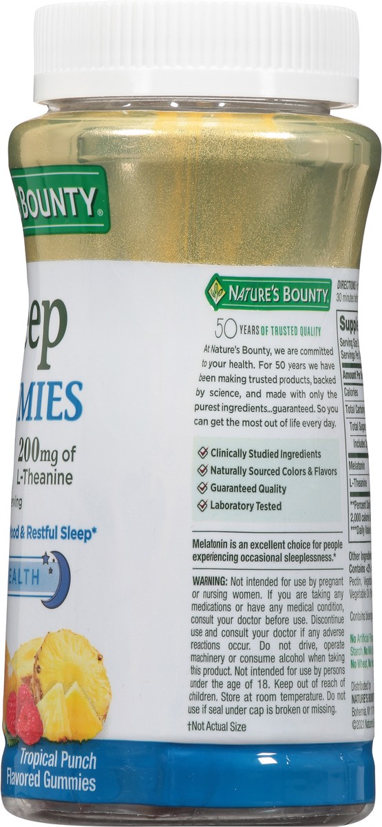 slide 7 of 9, Nature's Bounty Melatonin Sleep Aid Gummies, 3 mg