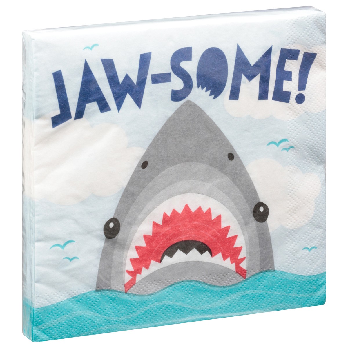 slide 2 of 9, Party Creations 2 Ply Shark Party Napkins 16 ea, 16 ct