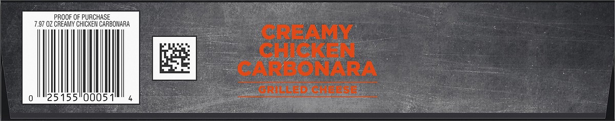 slide 8 of 11, DEVOUR Chicken Carbonara Grilled Cheese with Garlic Bread Frozen Dinner, 9 oz Box, 7.97 oz