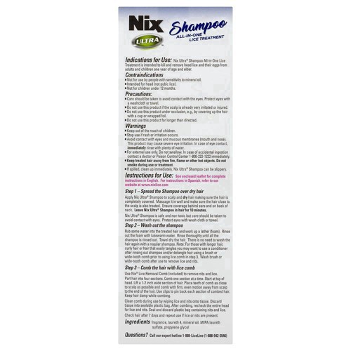 slide 10 of 37, Nix Ultra Superlice Treatment, All-in-One Shampoo, 4 fl oz & Lice Removal Comb, 4 oz